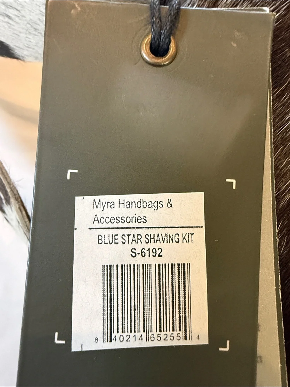 MYRA GENUINE LEATHER COWHIDE BLUE STAR TOILETRIES/SHAVING KIT NWT - Picture 7 of 7